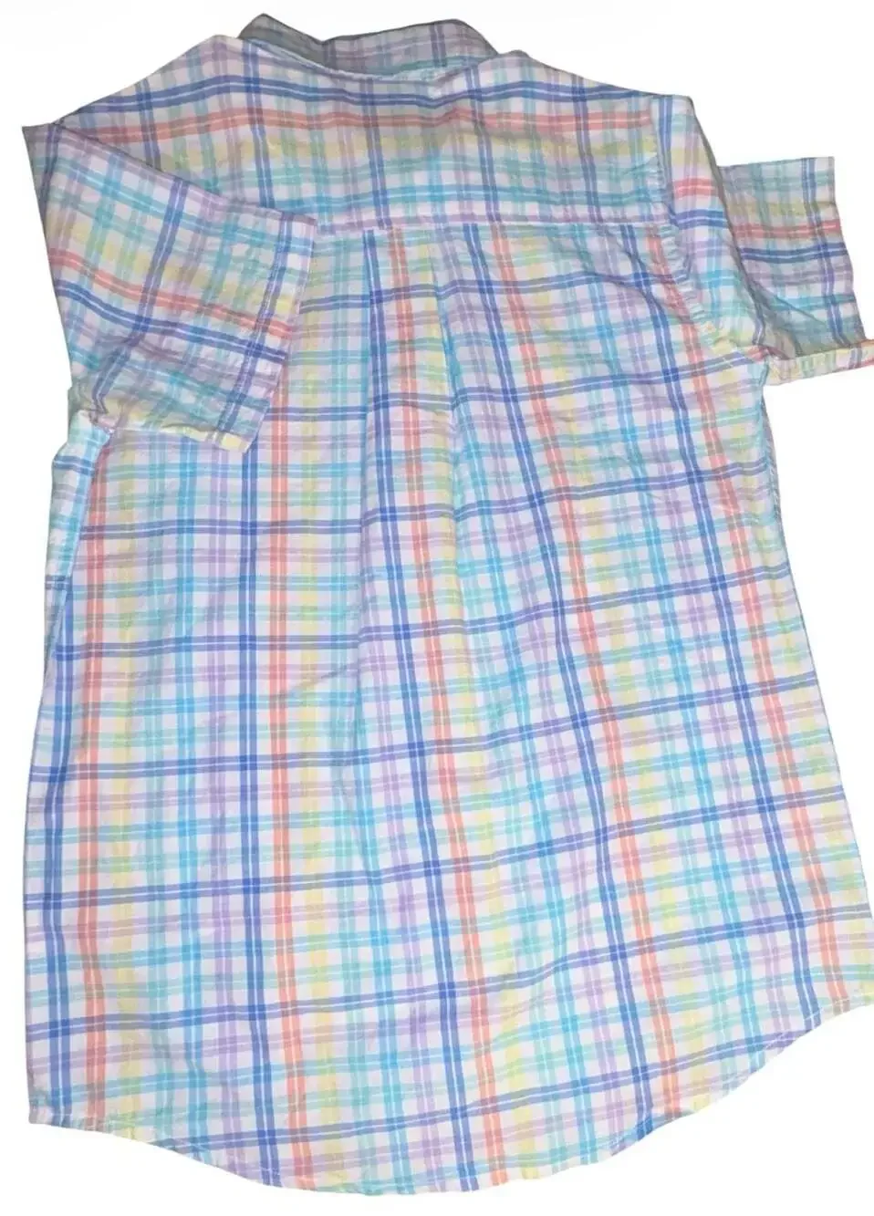 The Children's Place Boys Multi-Colored Plaid Short Sleeve Button-Up Shirt